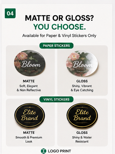 Custom Round Sticker Choose your finish