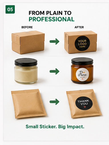 Custom Round Sticker Before & after